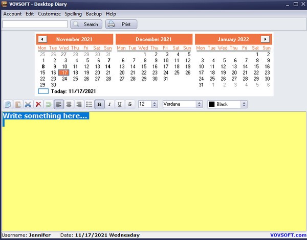 VovSoft Desktop Diary(ռ)