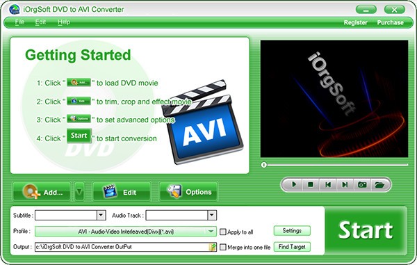 iOrgSoft DVD to AVI Converter(ת)