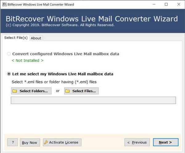 BitRecover Windows Live Mail Converter Wizard(ʼת)