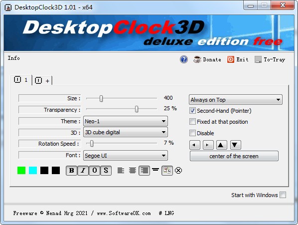 DesktopClock3D(3Dʱ)